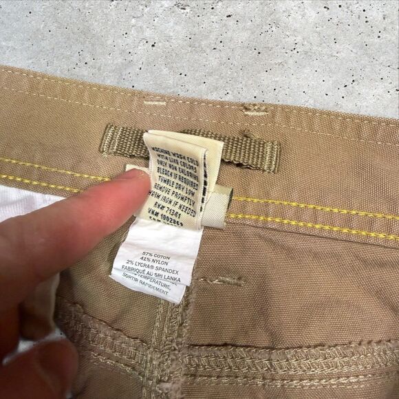 L.L.Bean Men’s Canvas Work Pants Tan 33x32 Reinforced Knees Utility Pockets - Picture 13 of 13